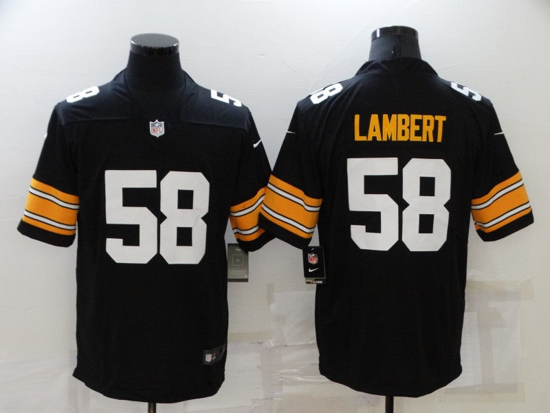 Men's Pittsburgh Steelers Jack Lambert #58 Black Player Game Jerseys