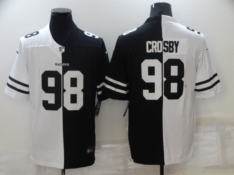 Men's Las Vegas Raiders Maxx Crosby #98 Black/White Game Jerseys