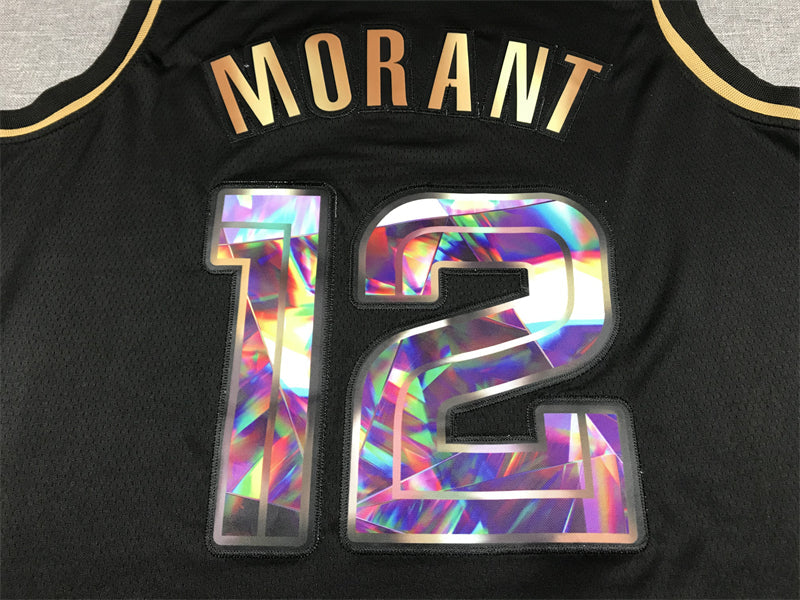 Men's Memphis Grizzlies Ja Morant #12 Black Diamond Swingman Authentic Jerseys