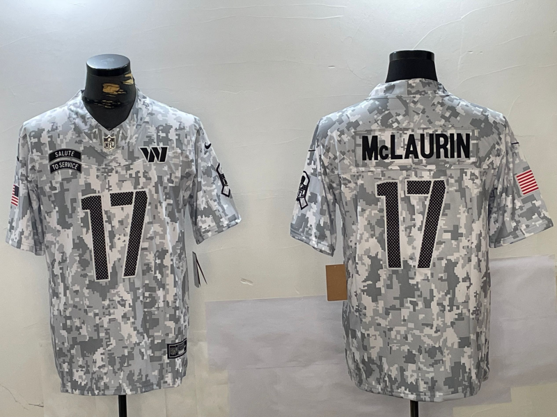 Men's Washington Commanders Terry McLaurin #17 Arctic Camo 2024 Salute to Service Limited Jerseys