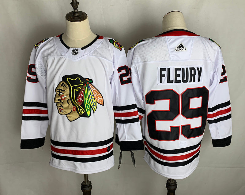 Men's Chicago Blackhawks Marc Andre Fleury #29 White Breakaway Jerseys