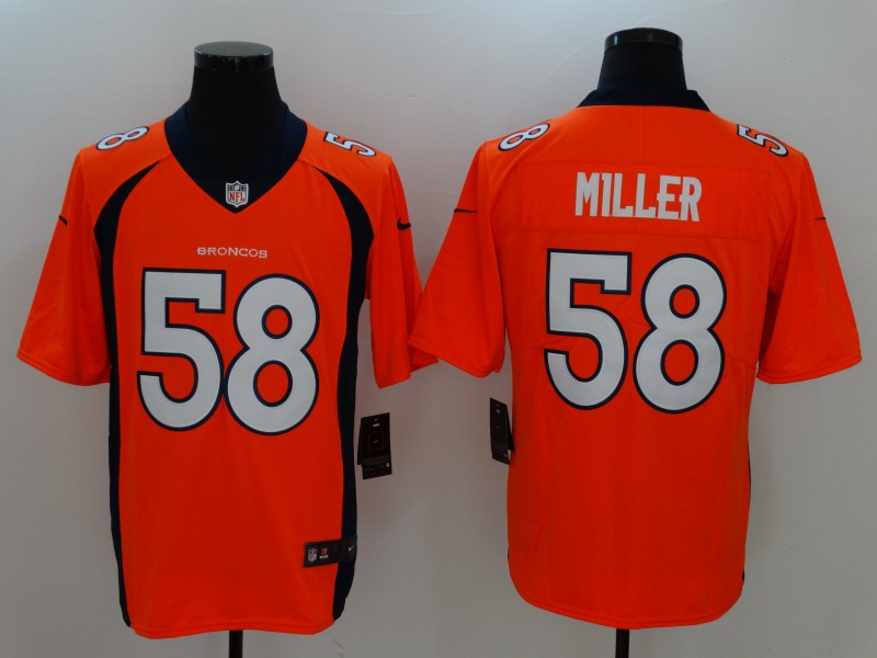 Men's Denver Broncos Von Miller #58 Orange Game Jerseys