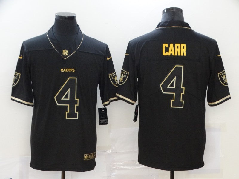Men's Las Vegas Raiders #4 Derek Carr Black Jerseys