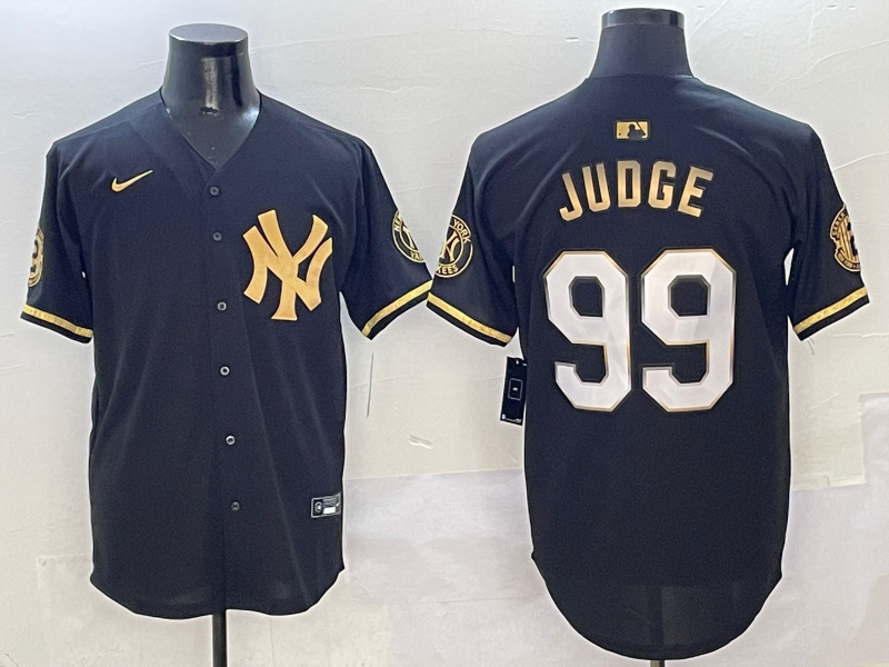 Men's New York Yankees Aaron Judge #99 Black Player Game Jerseys