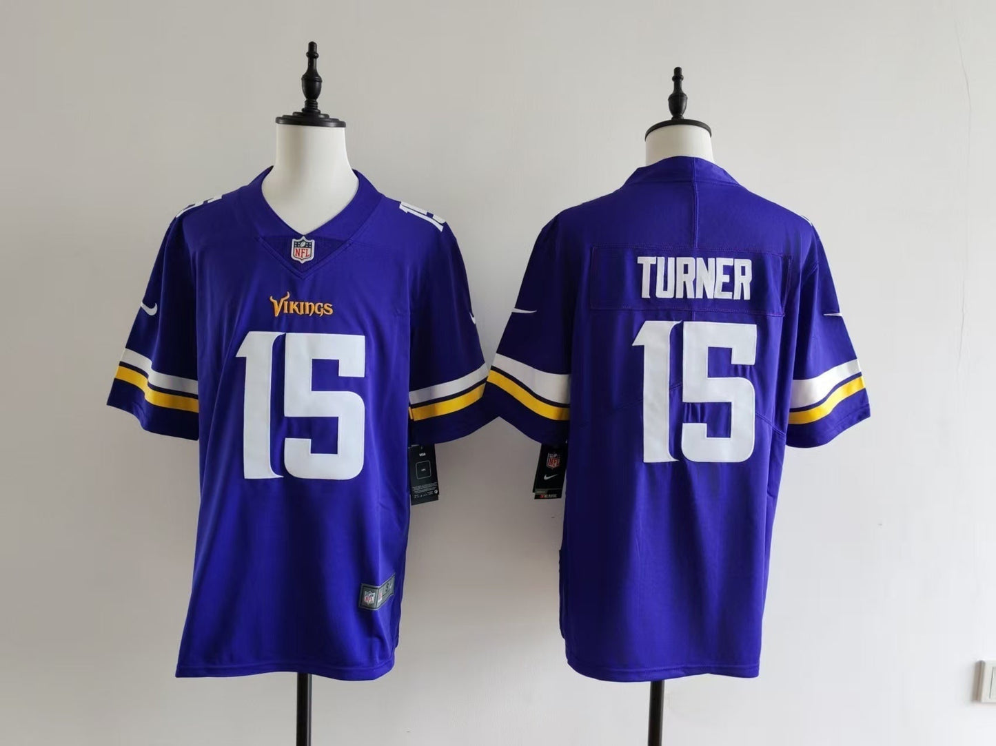 Men's Minnesota Vikings Dallas Turner Nike Jersey - Purple#15