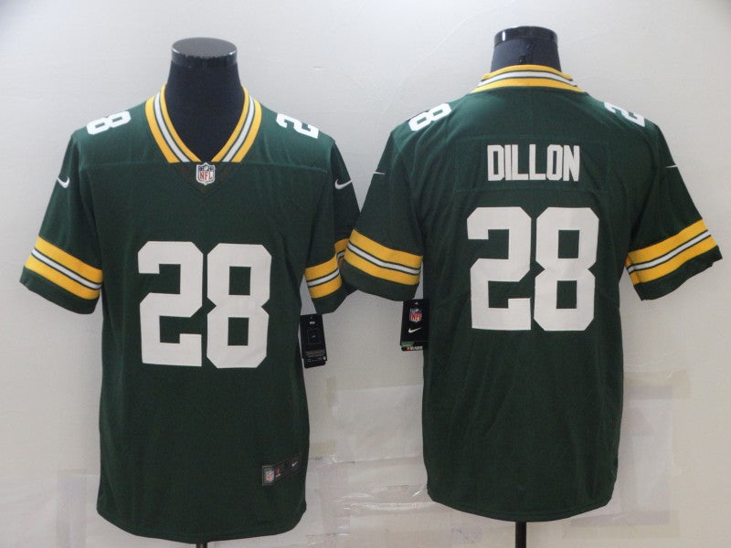 Men's Green Bay Packers AJ Dillon #28 Green Game Jerseys