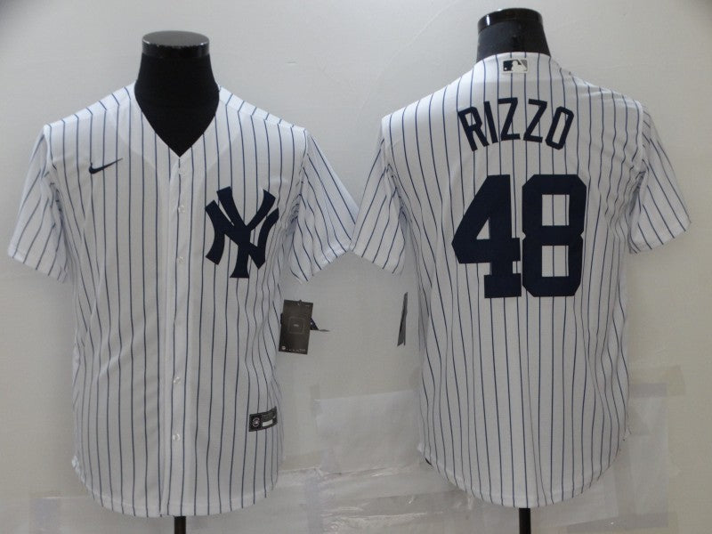 Men's New York Yankees Anthony Rizzo #48 White Replica Baseball Jerseys