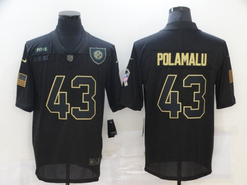 Men's Pittsburgh Steelers Troy Polamalu #43 Black Game Player Jerseys