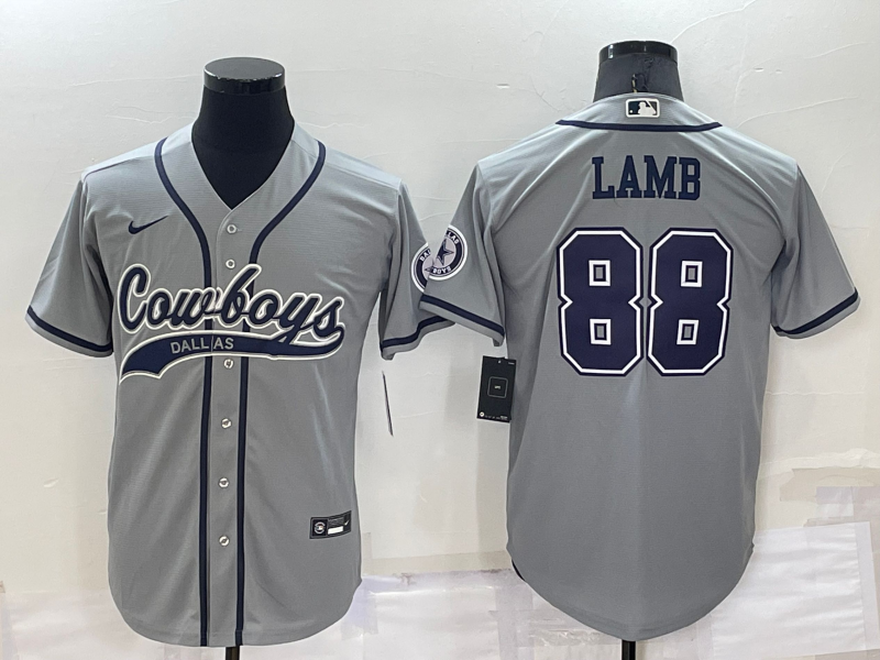 Men's Dallas Cowboys CeeDee Lamb #88 Gray Game Jerseys Joint Edition