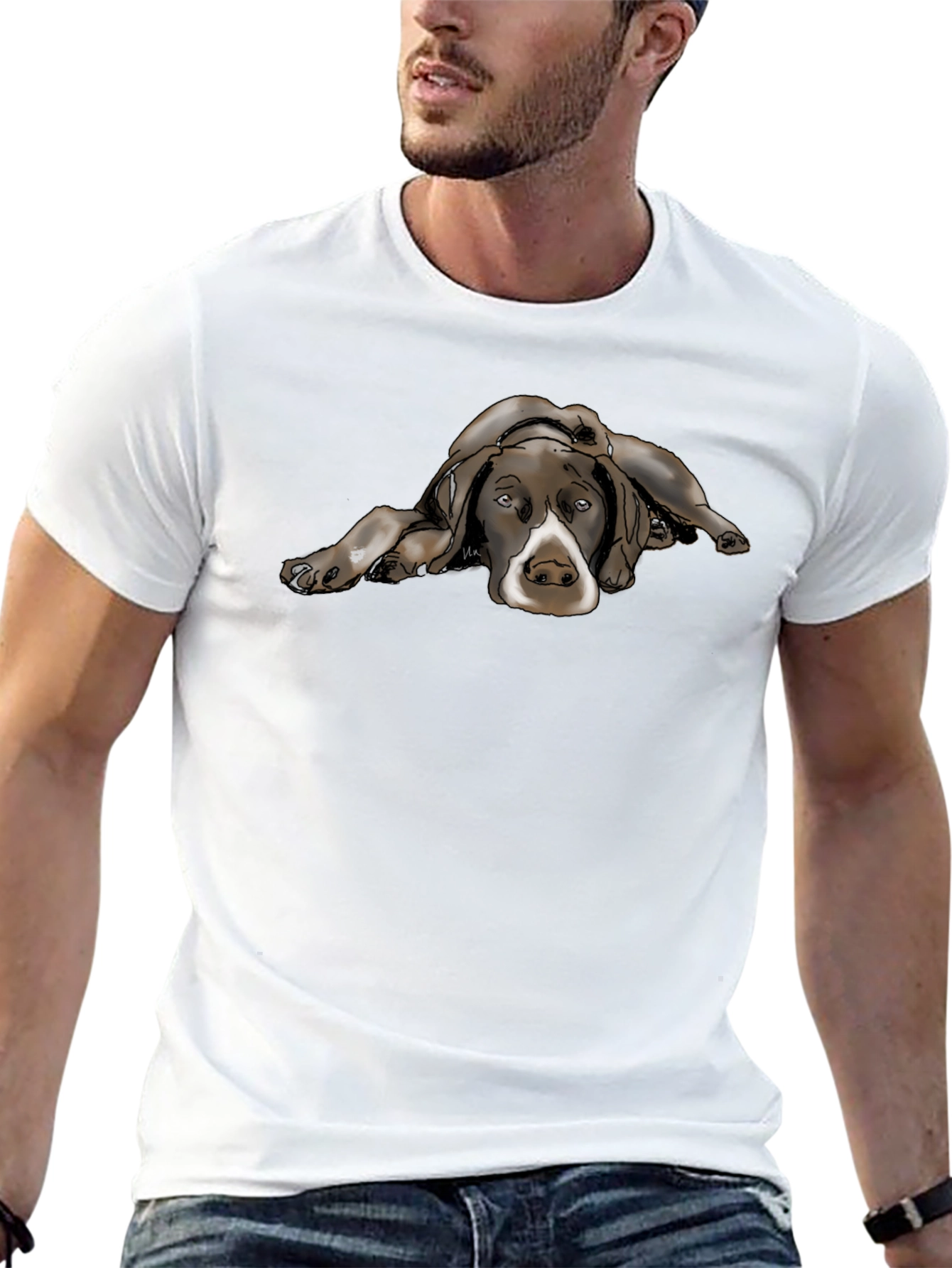 Cool Dog Graphic Black T-Shirt