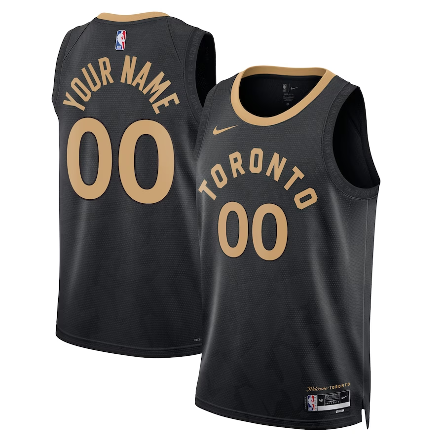 Men's Toronto Raptors Black 2022/23 Swingman Custom Jerseys - City Edition