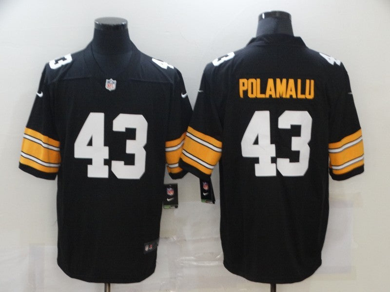 Men's Pittsburgh Steelers Troy Polamalu #43 Black Player Game Jerseys