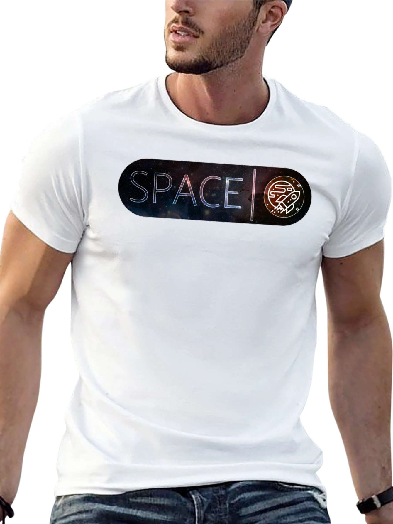 Space Graphic Tee - Trendy Galaxy Design
