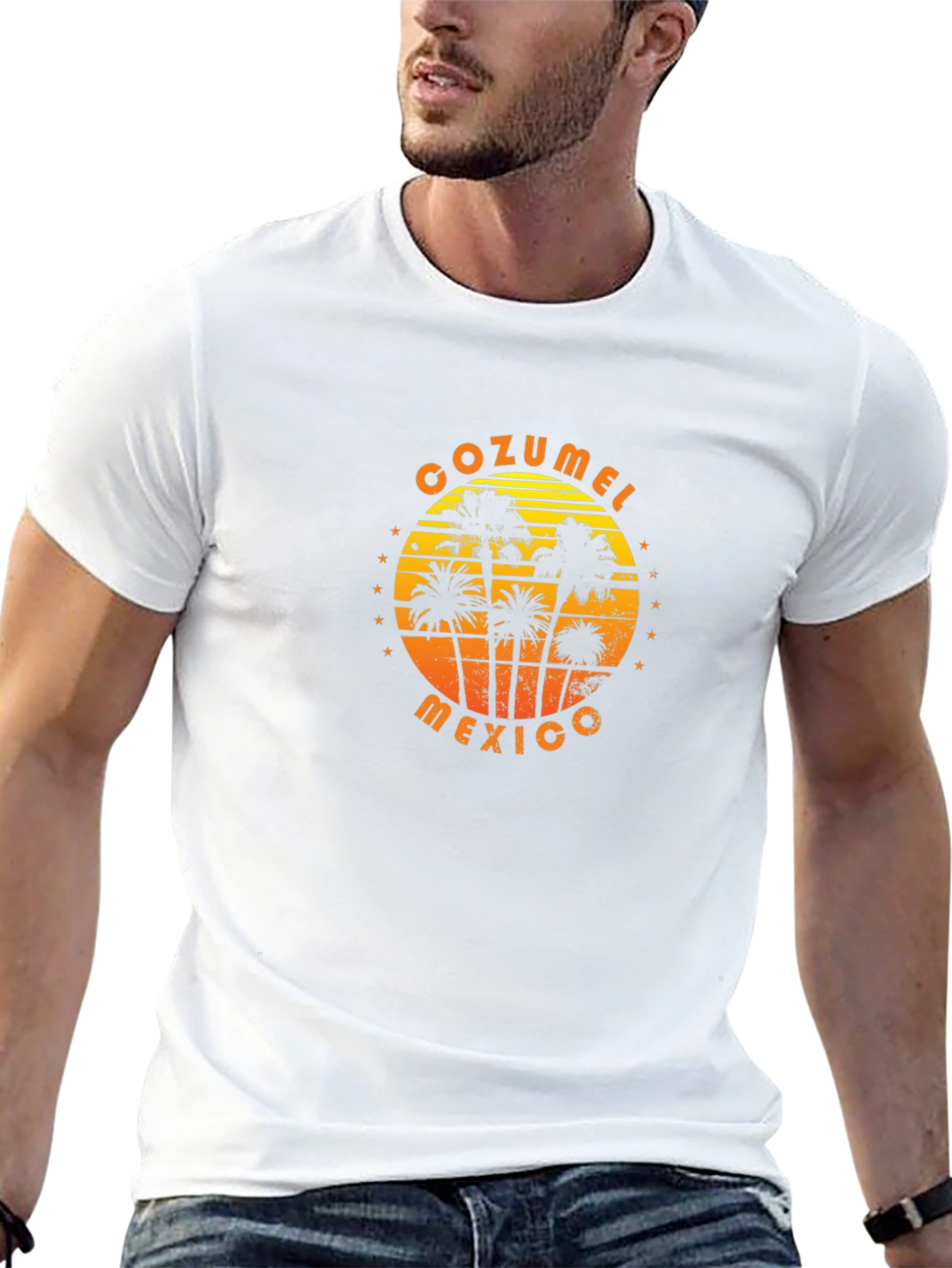 Cozumel Mexico Palm Tree Graphic T-Shirt