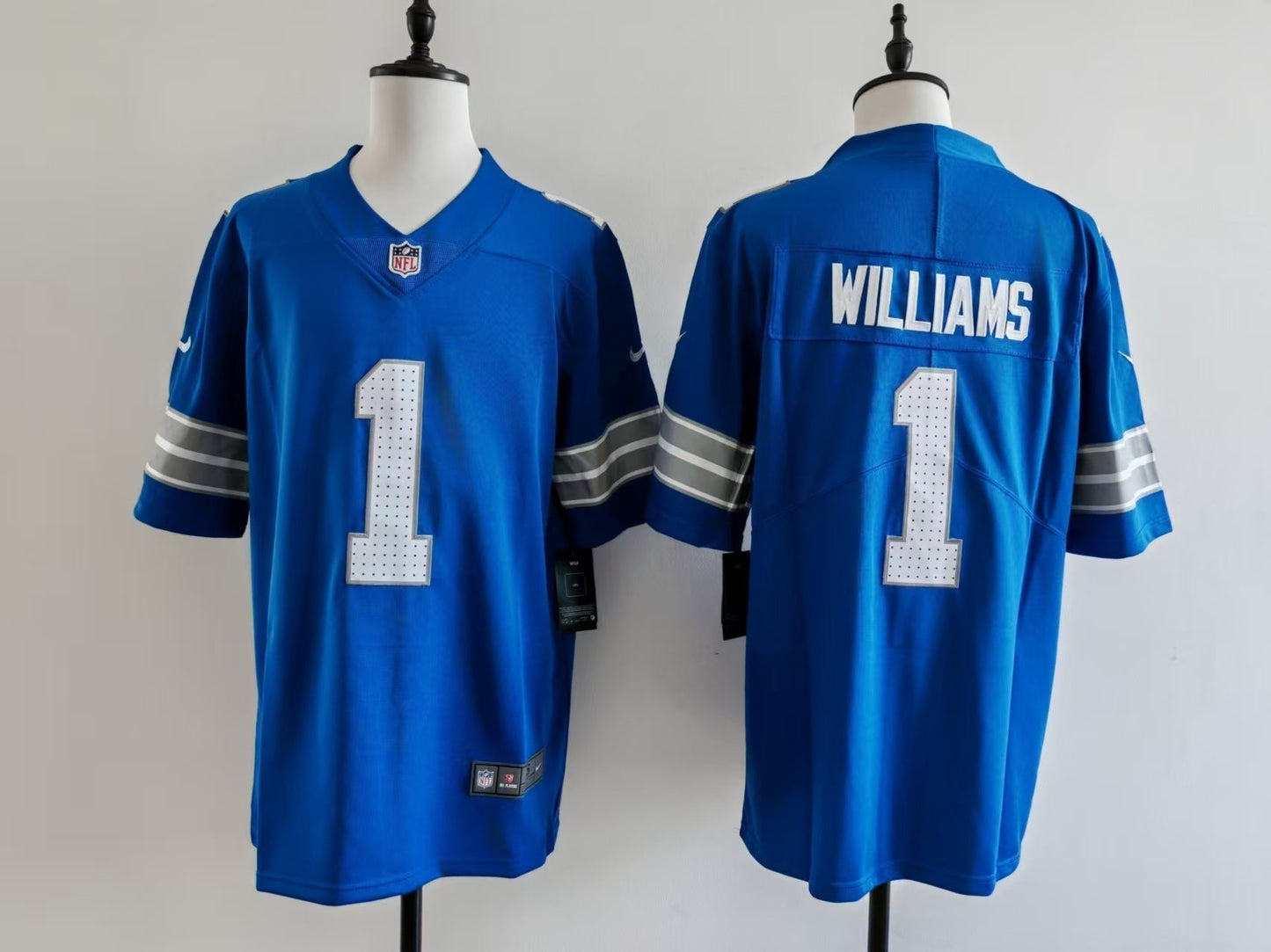 Men's Detroit Alex Jameson Williams Jersey - Blue#1