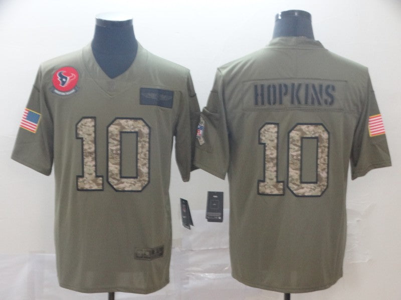 Men's Houston Texans DeAndre Hopkins #10 Brown Game Player Jerseys