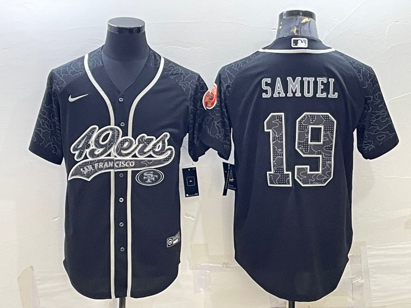 Men's San Francisco 49ers Deebo Samuel #19 Black Retired Player RFLCTV Limited Jerseys Joint Edition