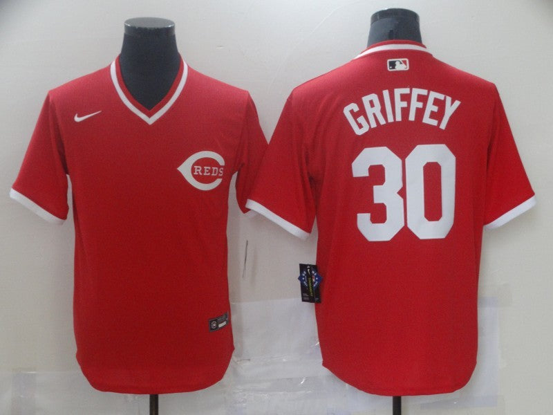 Men's Cincinnati Reds Ken Griffey Jr. #30 Red Alternate Game Jerseys