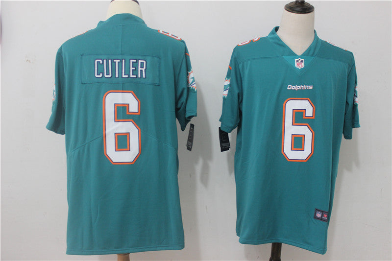 Men's Miami Dolphins Jay Cutler #6 Green Game Jerseys