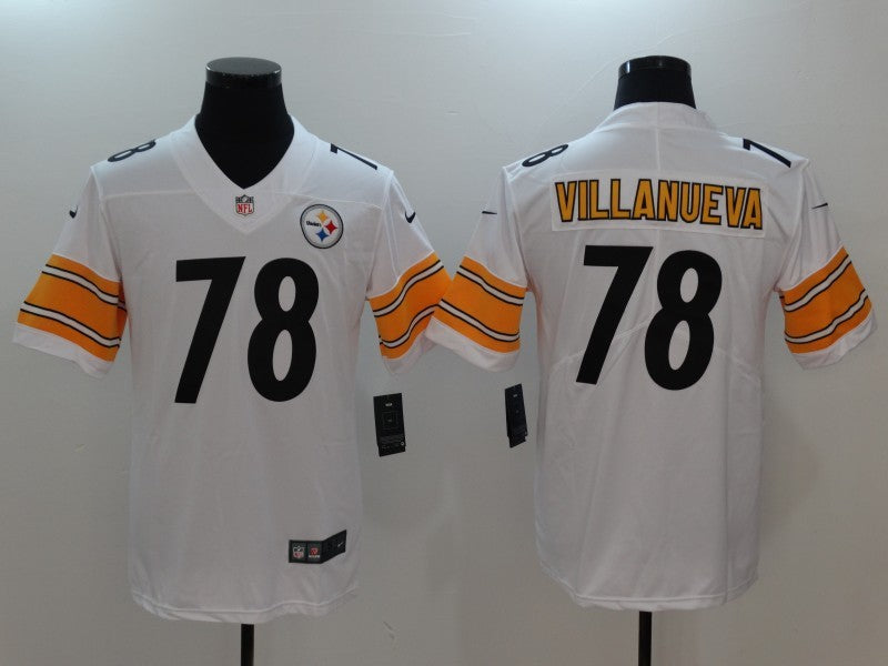 Men's Pittsburgh Steelers Alejandro Villanueva #78 White Game Jerseys
