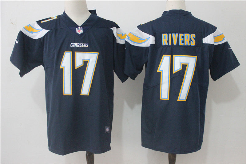 Men's Los Angeles Chargers Philip Rivers #17 Navy Game Jerseys