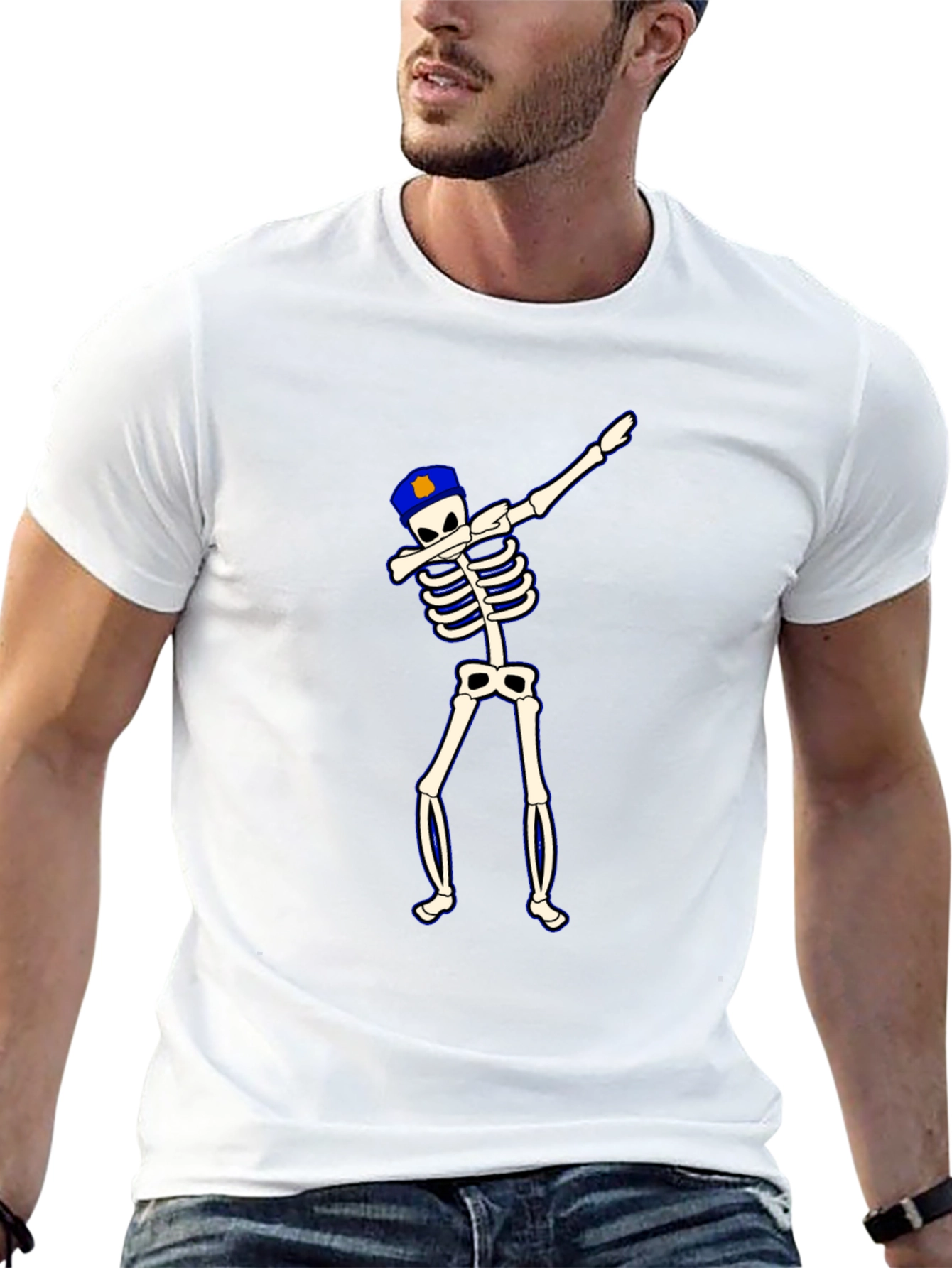 Dabbing Skeleton Cop T-Shirt