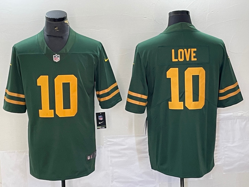 Men's Green Bay Packers Jordan Love #10 Green Alternate Game Jerseys