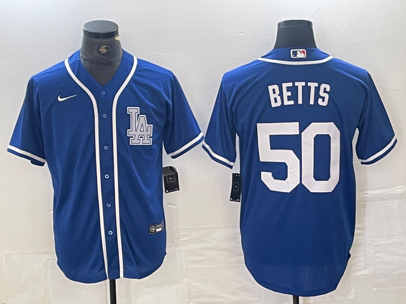 Men's Los Angeles Dodgers Mookie Betts #50 Blue Limited Player Jerseys