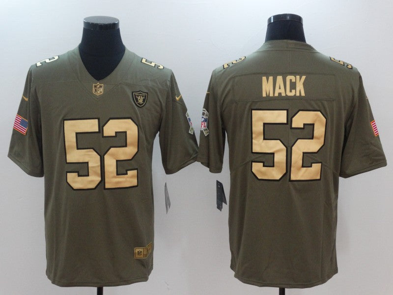 Men's Las Vegas Raiders Khalil Mack #52 Brown Player Game Jerseys