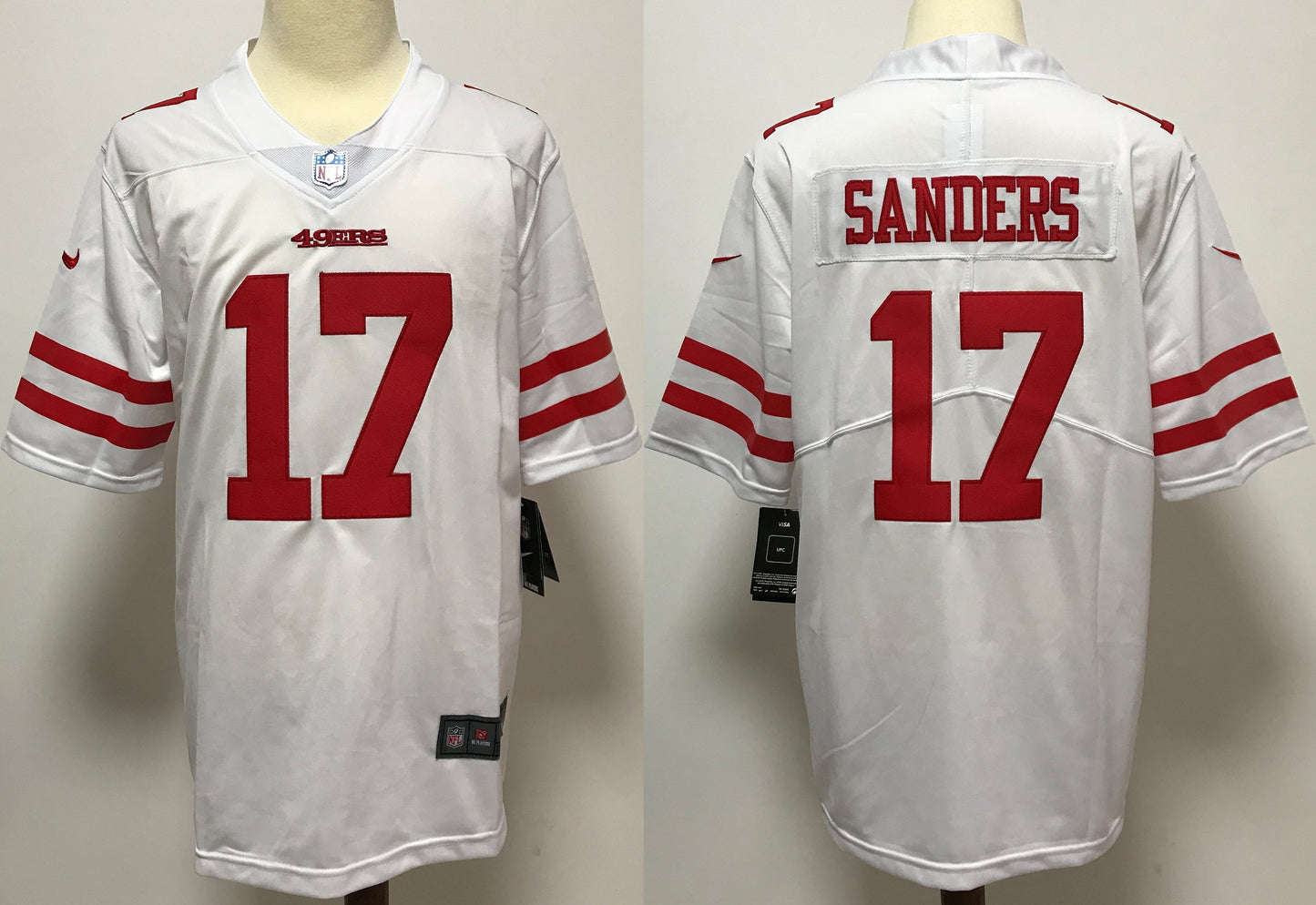 Men's San Francisco 49ers Emmanuel Sanders #17 White Game Jerseys
