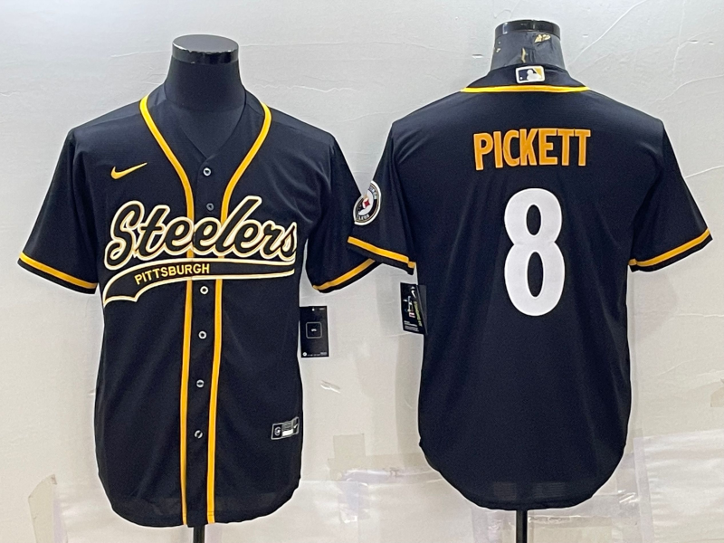 Men's Pittsburgh Steelers Kenny Pickett #8 Black Player Jerseys