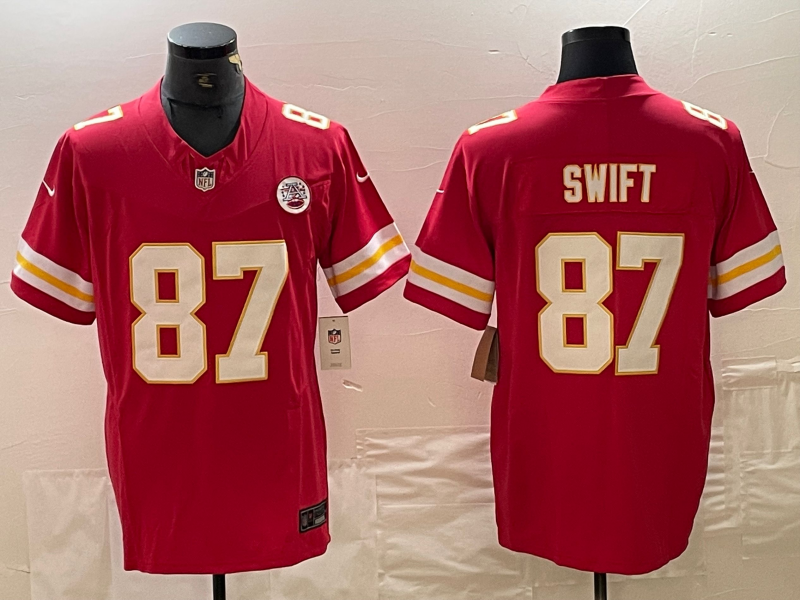 Men's Kansas City Chiefs Taylor Swift #87 Red Game Player Jerseys
