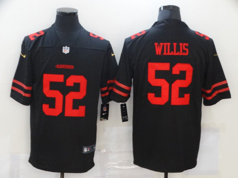 Men's San Francisco 49ers Patrick Willis #52 Black Game Jerseys