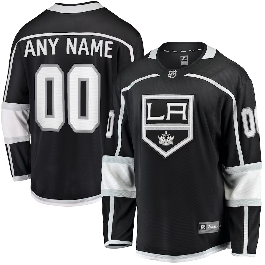 Men's Los Angeles Kings Black Home Breakaway Custom Jerseys