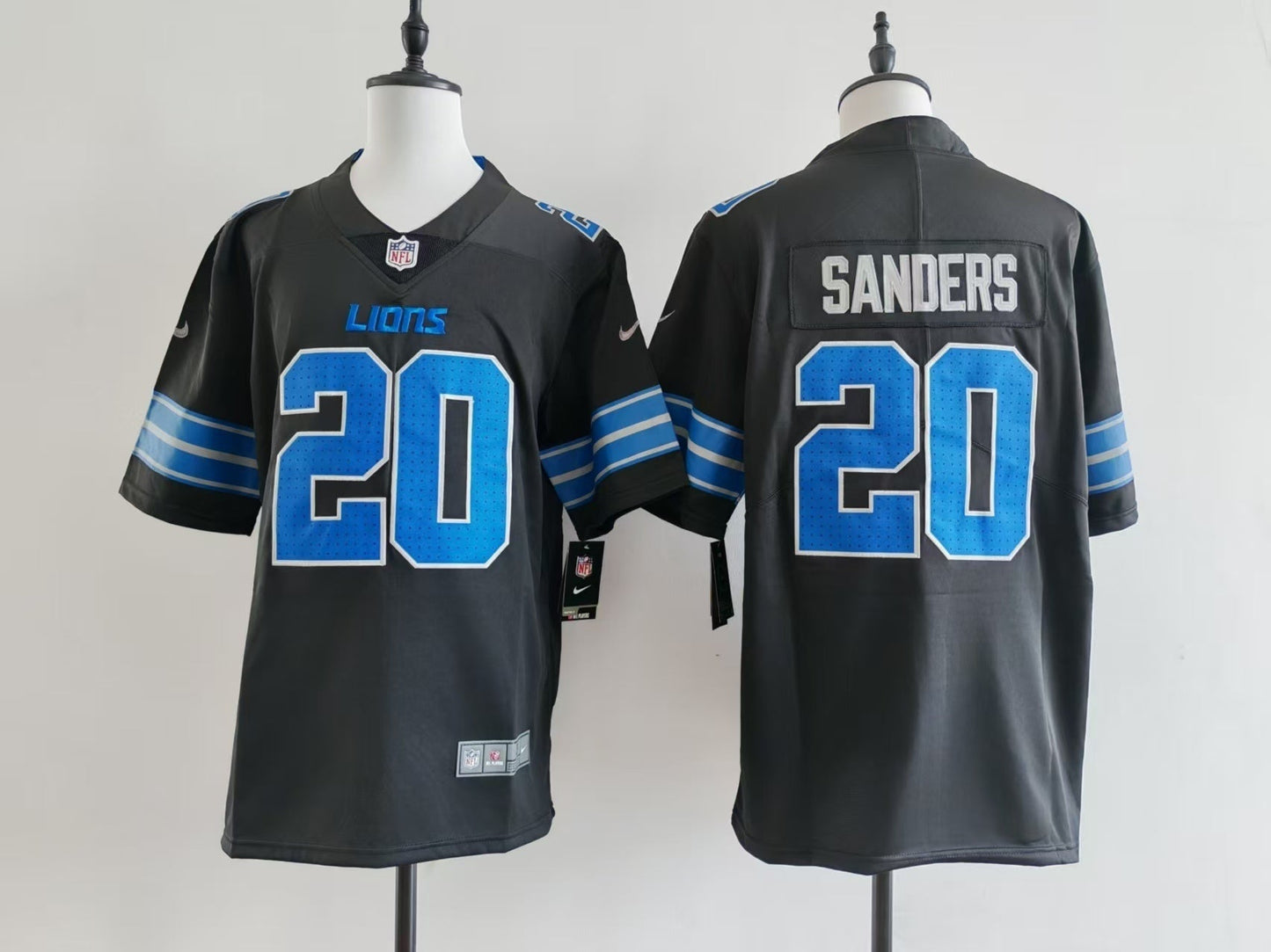 Men's Detroit Lions Barry Sanders Jersey - Black