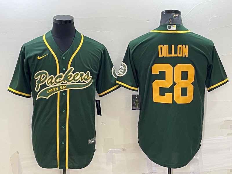 Men's Green Bay Packers AJ Dillon #28 Green Player Jerseys Joint Edition