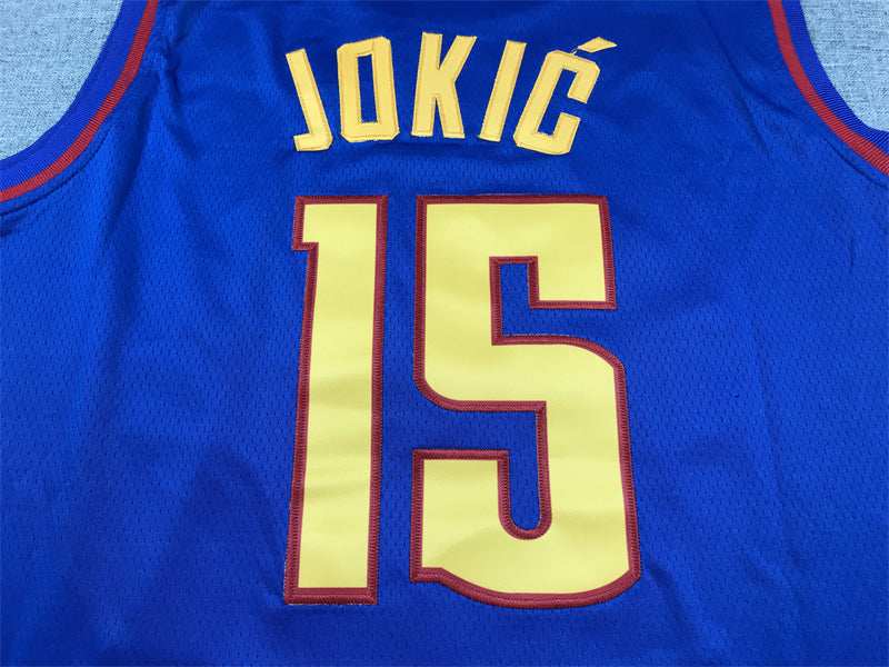 Men's Denver Nuggets Nikola Jokic #15 Blue 2022/23 Statement Edition Swingman Jerseys