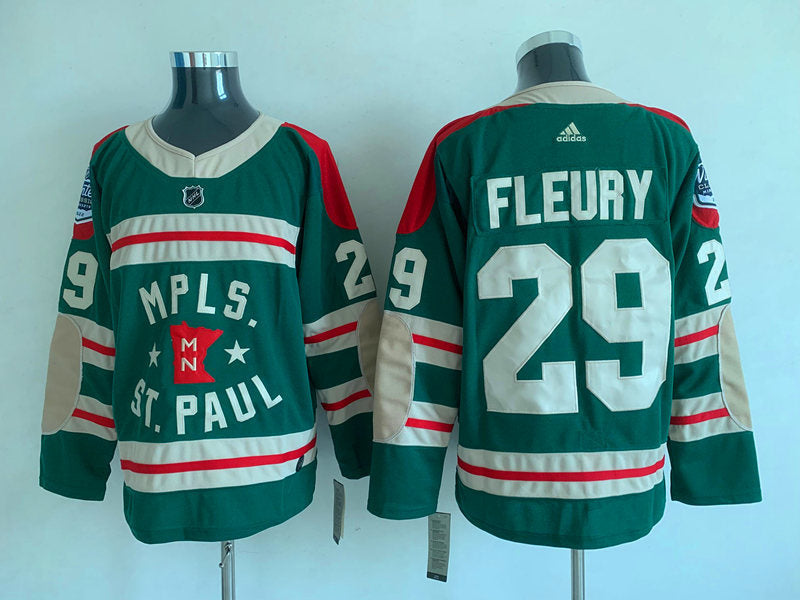 Men's Minnesota Wild Marc Andre Fleury #29 Green Breakaway Jerseys