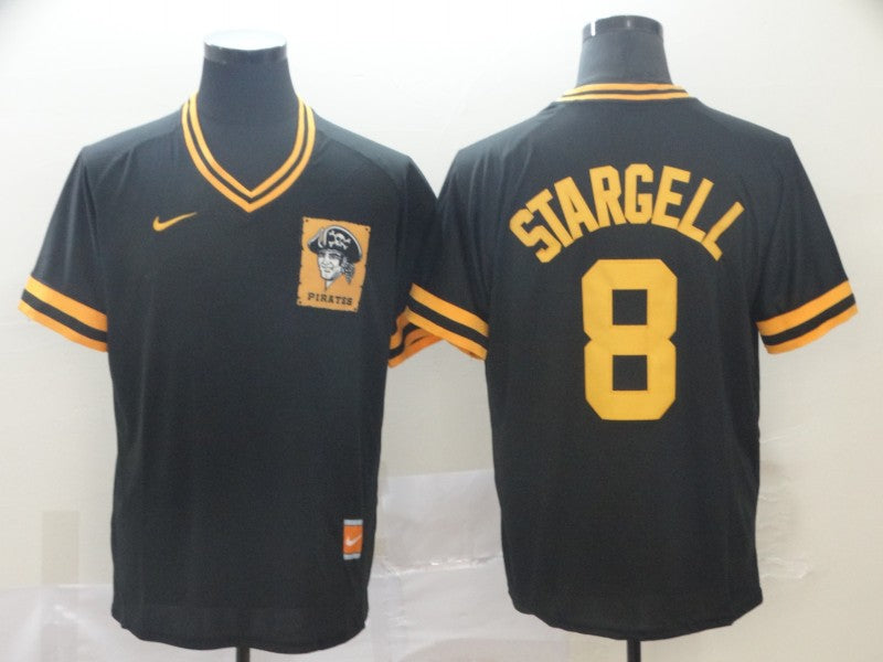 Men's Pittsburgh Pirates Willie Stargell #8 Black Replica Player Jerseys