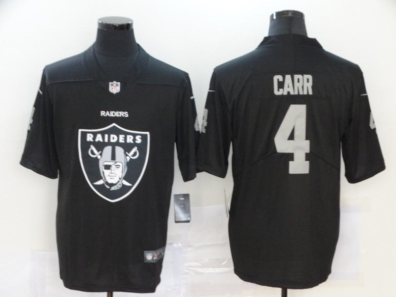 Men's Las Vegas Raiders #4 Derek Carr Black Game Team Jerseys