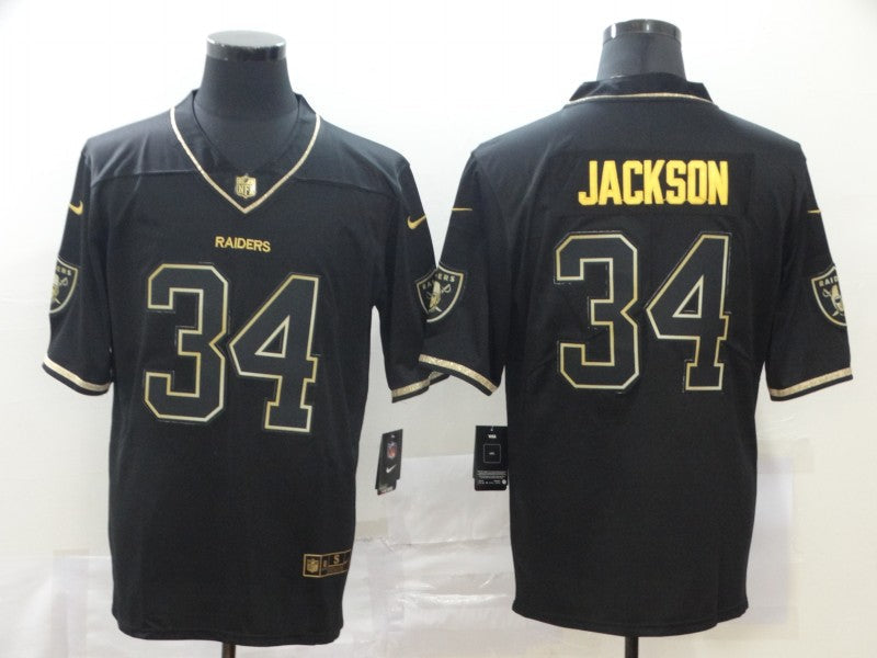 Men's Las Vegas Raiders #34 Bo Jackson Black Authentic Player Jerseys
