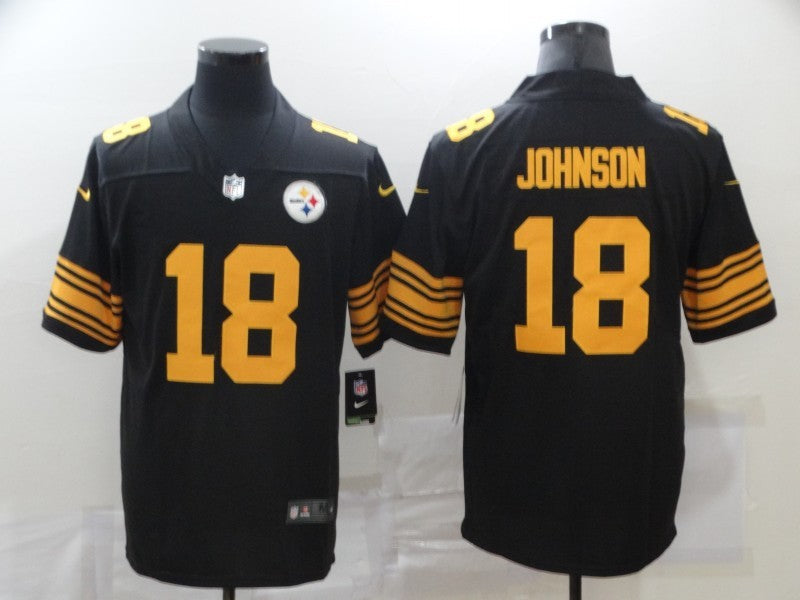 Men's Pittsburgh Steelers Diontae Johnson #18 Black Alternate Legend Jerseys
