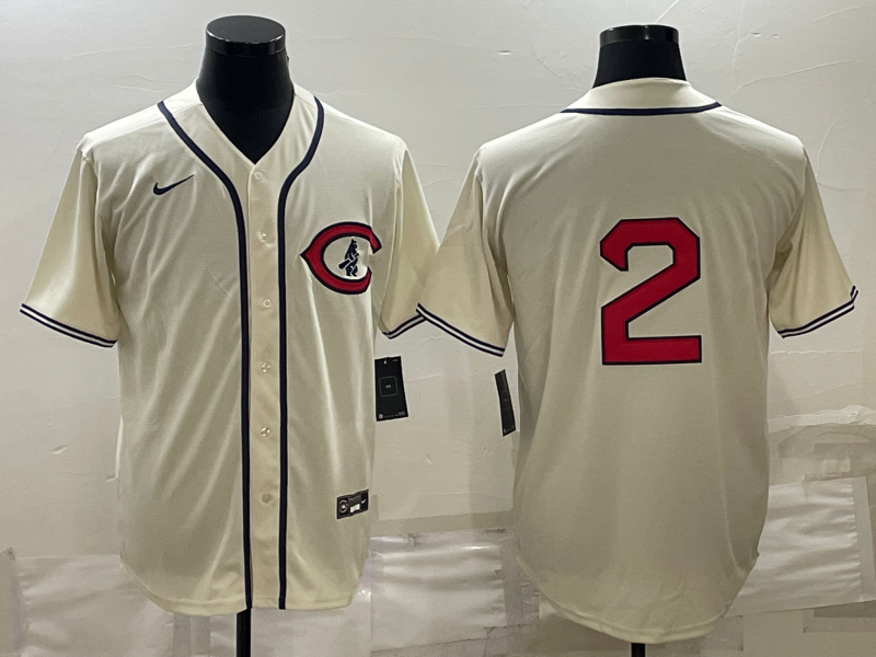 Men's Chicago Cubs Nico Hoerner #2 Cream Player Name Jerseys
