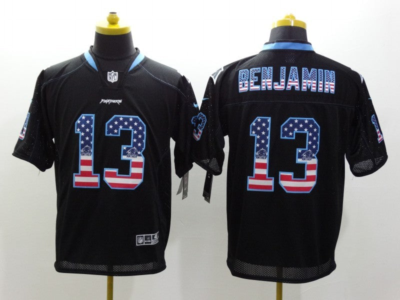 Men's Carolina Panthers Kelvin Benjamin #13 Black Game Jerseys