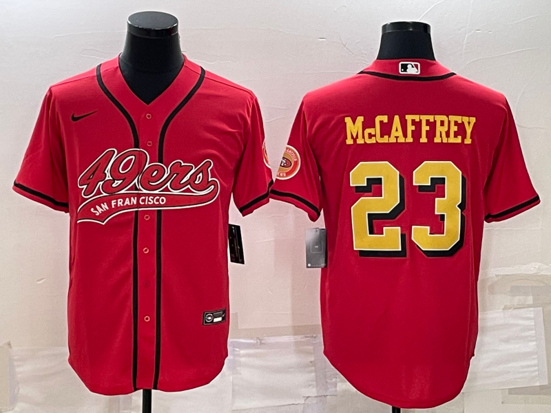 Men's San Francisco 49ers Christian McCaffrey #23 Red Player Jerseys Joint Edition