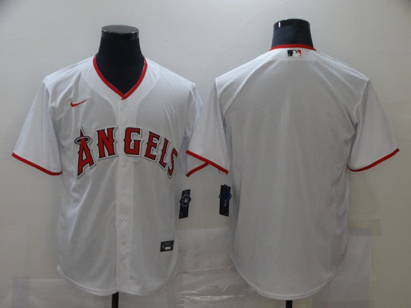 Men's Los Angeles Angels White Home Replica Team Blank Jerseys