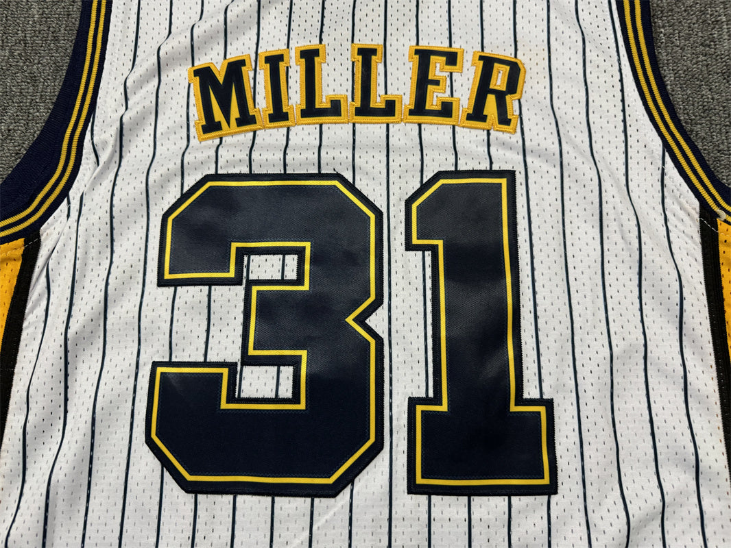 Men's Indiana Pacers Reggie Miller #31 White Hardwood Classics Swingman Jerseys