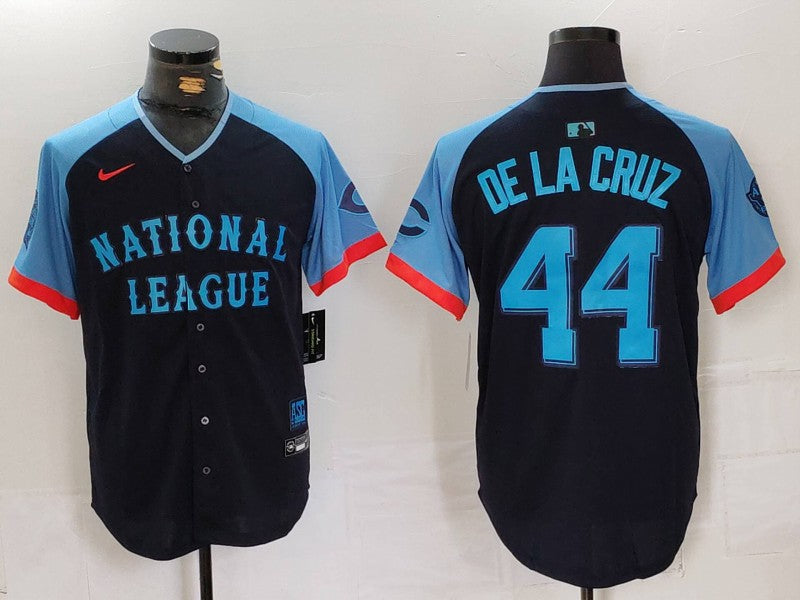 Men's National League Elly De La Cruz #44 Navy 2024 MLB All-Star Game Limited Player Jerseys