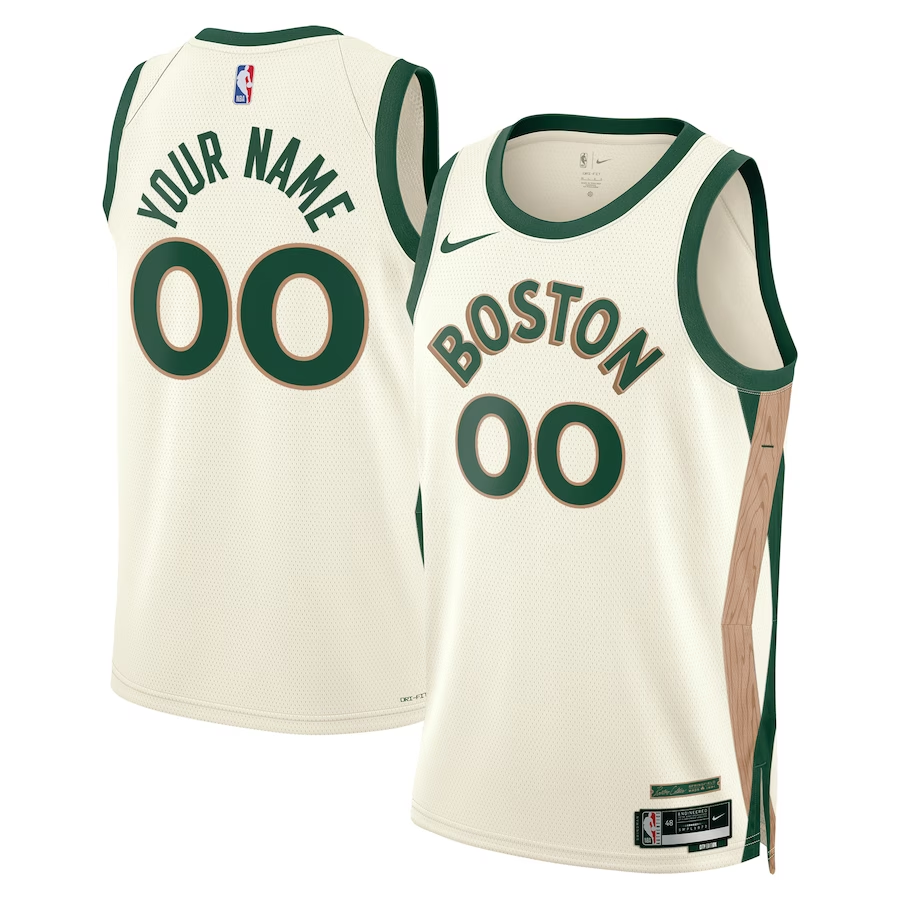 Men's Boston Celtics White 2023/24 Custom Swingman Jerseys - City Edition