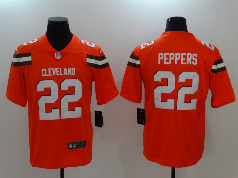 Men's Cleveland Browns Jabrill Peppers #22 Orange Game Jerseys